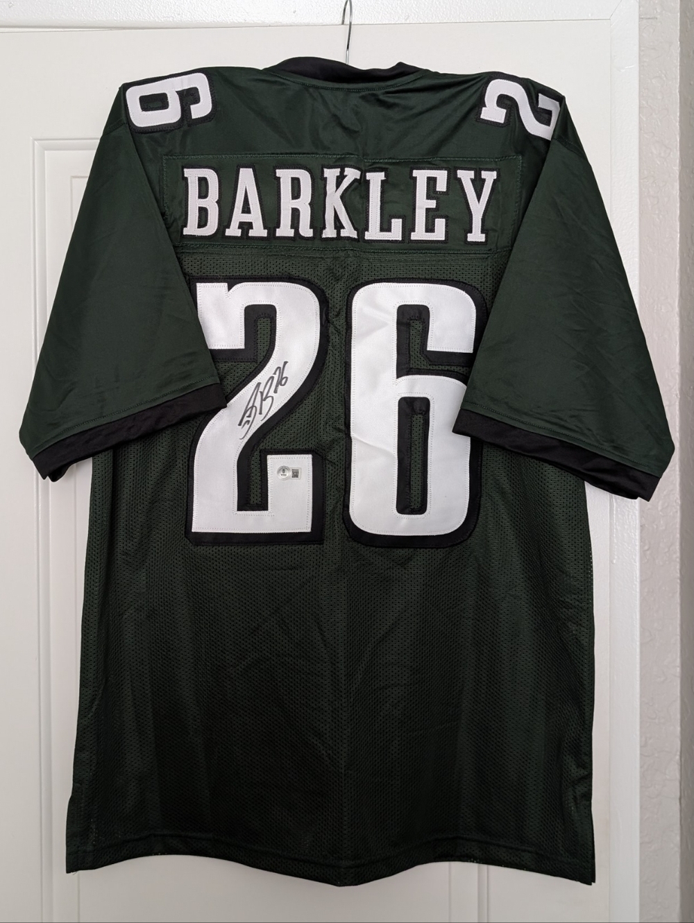 Saquon Barkley Autographed Football Jersey